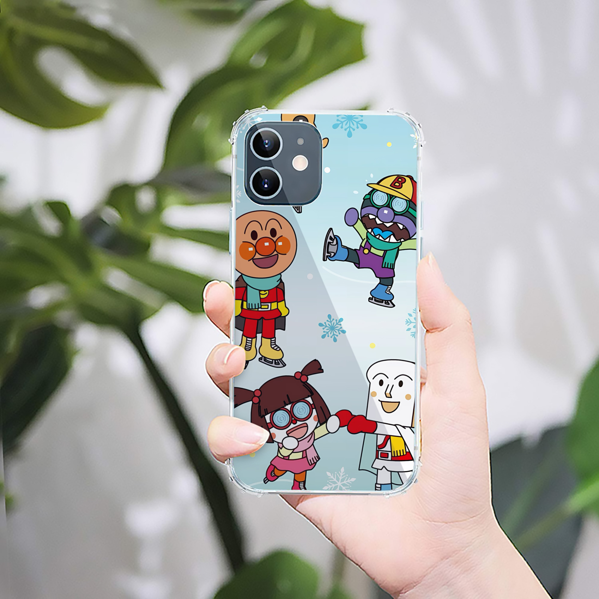 （画像用） アンパンマン Anpanman 【iPhone 12シリーズ対応】透明スマホケース（クリアソフトケース）